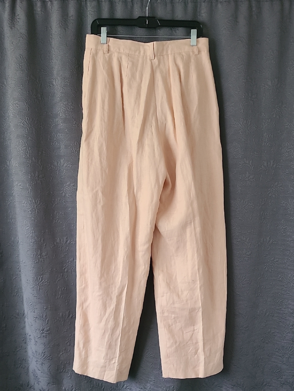 Women's NWT Linen High-Rise Wide Leg Pants - Light Peach - Picture 4 of 5
